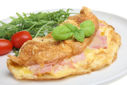 Omelette au jambon